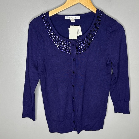 NWT Boston Proper Jeweled Cardigan - Picture 1 of 7